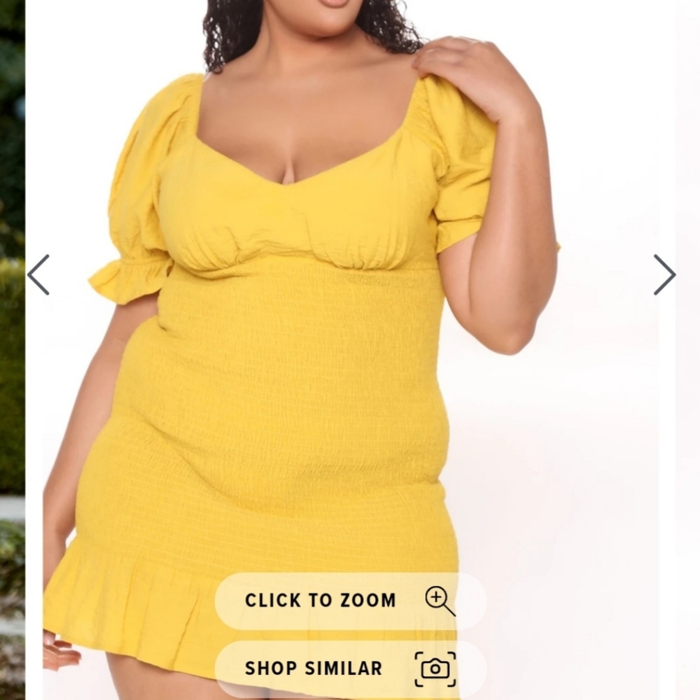 Mustard yellow mini dress